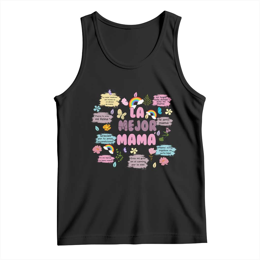 Funny La Mejor Mama Tank Top Spanish Latina Mother's Day