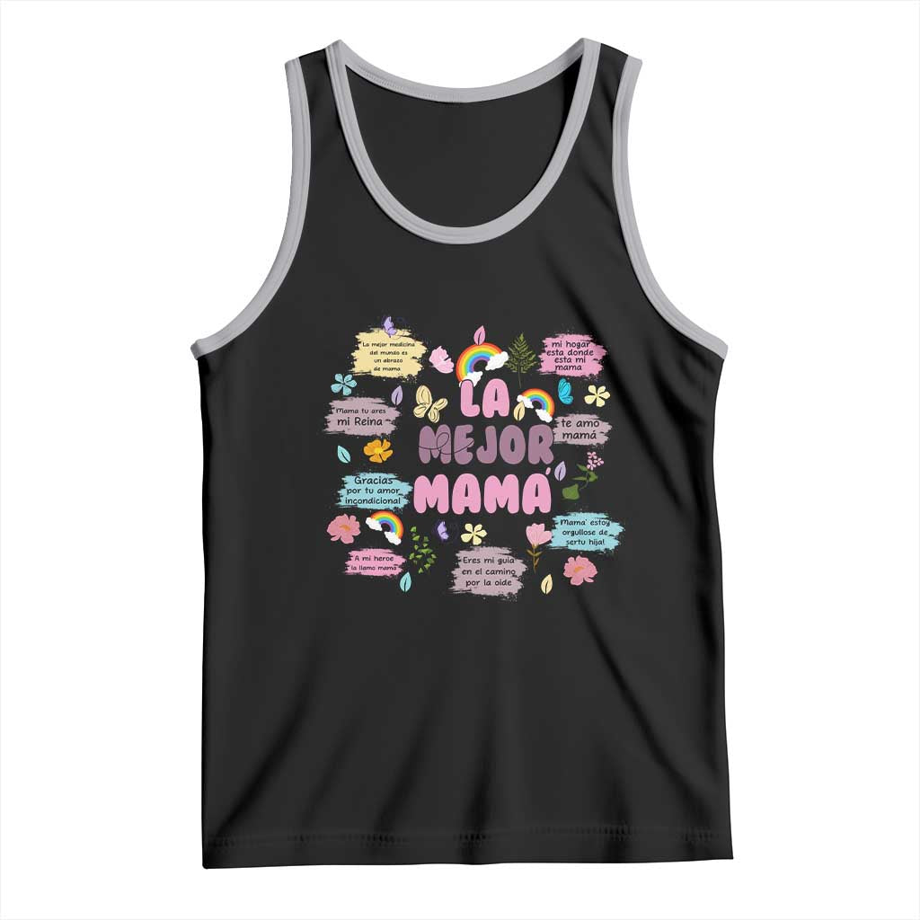Funny La Mejor Mama Tank Top Spanish Latina Mother's Day