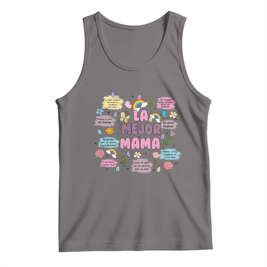 Funny La Mejor Mama Tank Top Spanish Latina Mother's Day