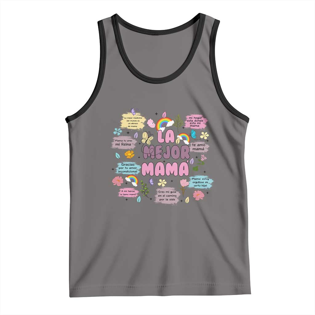 Funny La Mejor Mama Tank Top Spanish Latina Mother's Day