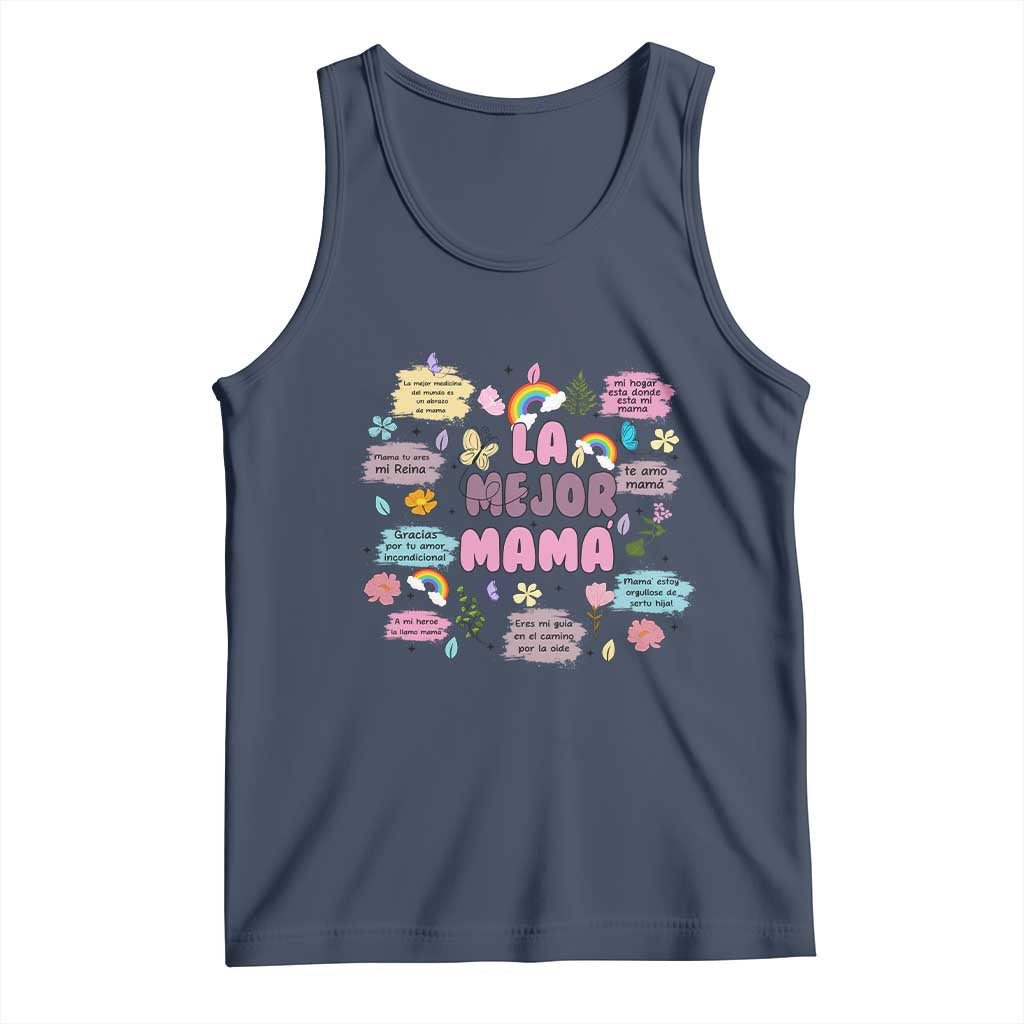 Funny La Mejor Mama Tank Top Spanish Latina Mother's Day