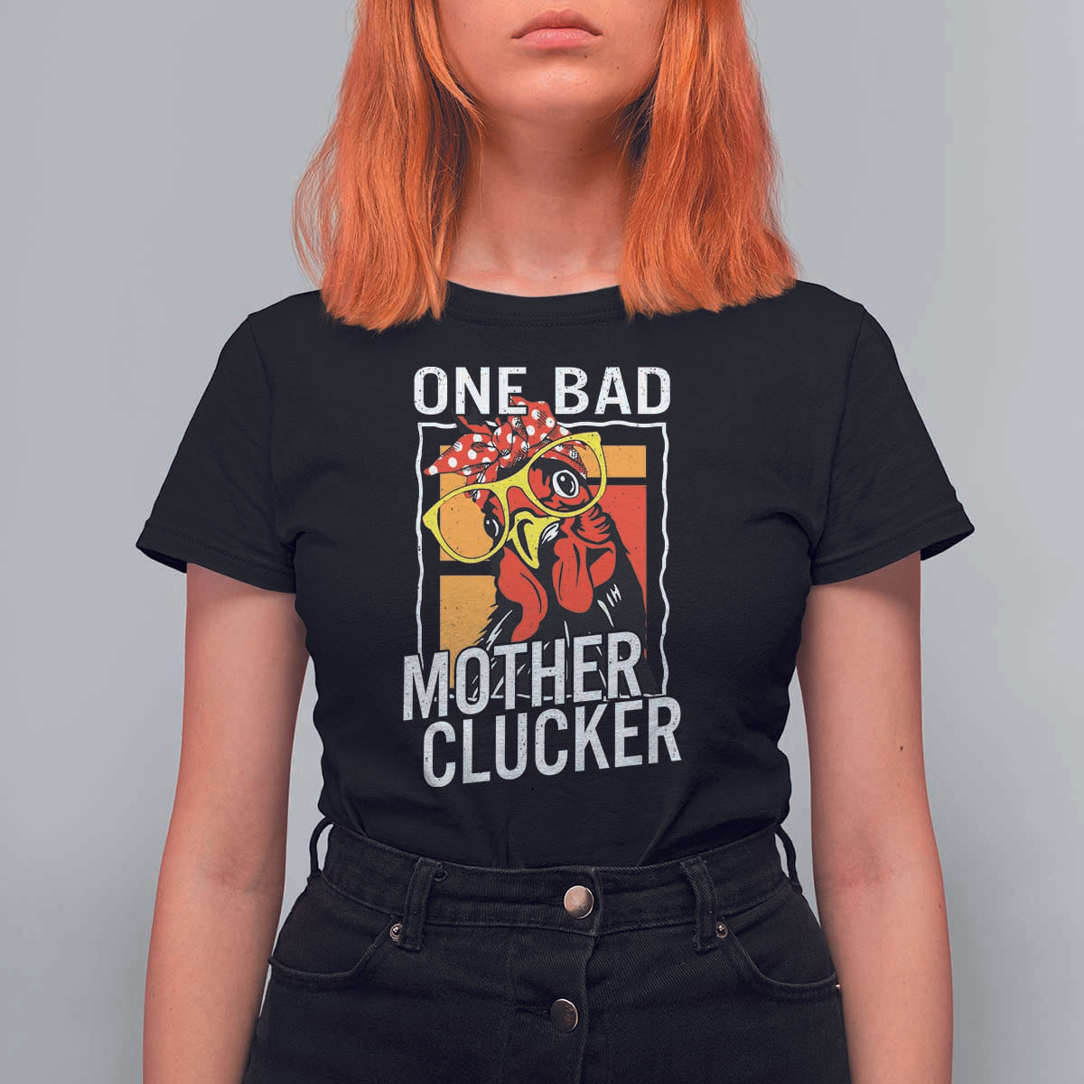 Funny One Bad Mother Clucker T Shirt For Women Chicken Hen Mother's Day