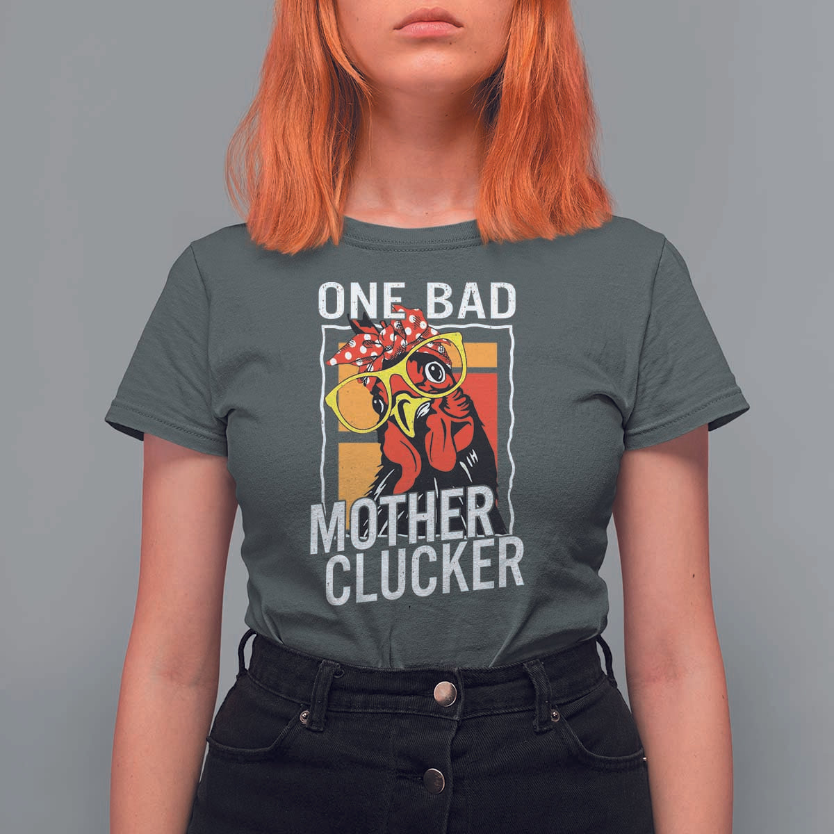 Funny One Bad Mother Clucker T Shirt For Women Chicken Hen Mother's Day