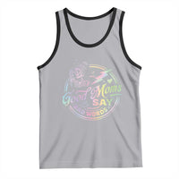 Funny Good Moms Say Bad Words Tank Top Mother's Day Messy Bun Skeleton