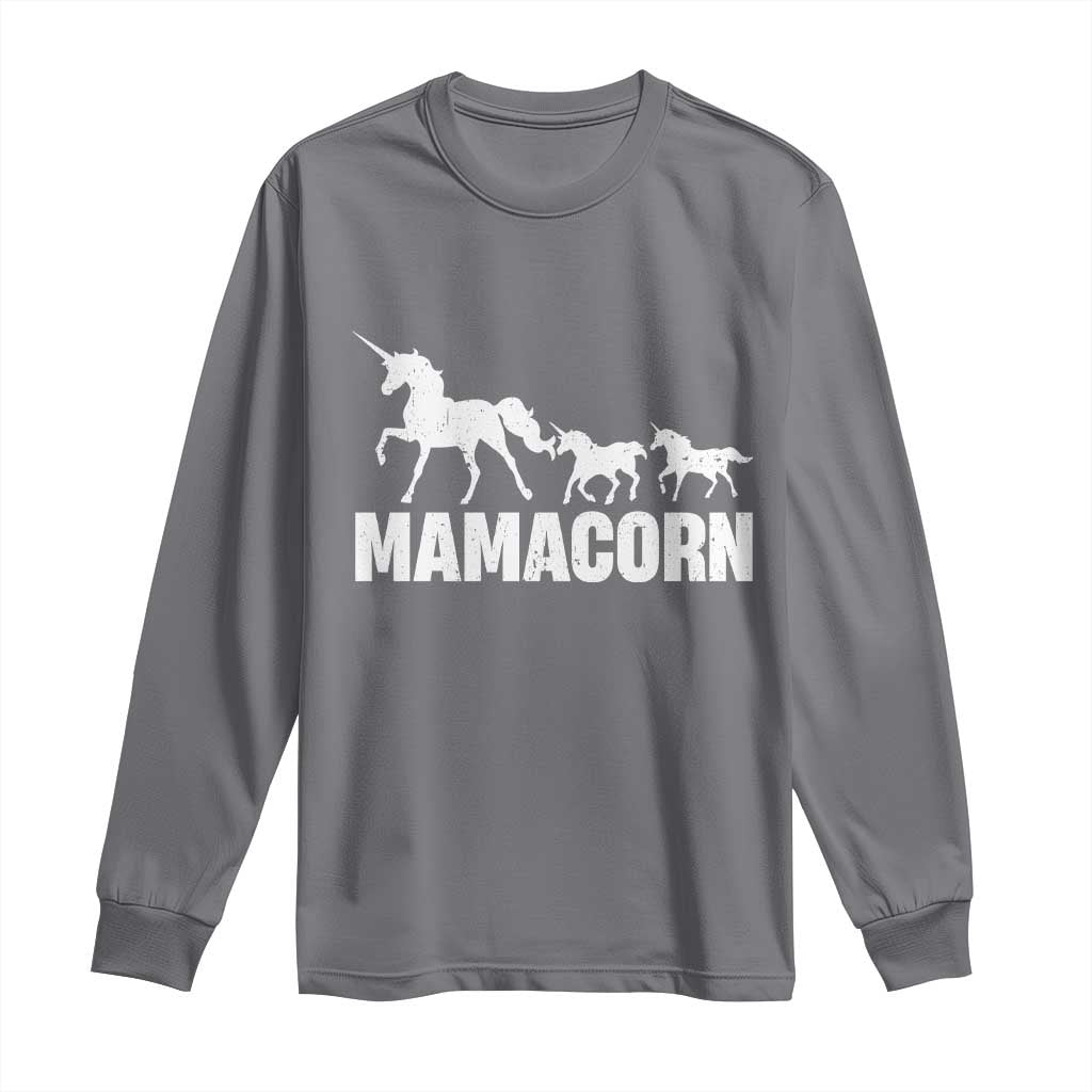 Funny Mama Unicorn Long Sleeve Shirt Mamacorn Mother's Day
