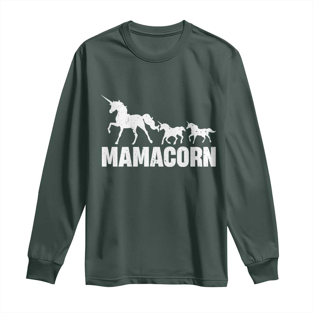 Funny Mama Unicorn Long Sleeve Shirt Mamacorn Mother's Day