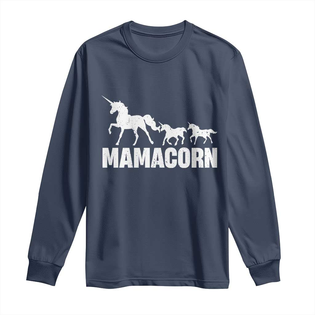 Funny Mama Unicorn Long Sleeve Shirt Mamacorn Mother's Day