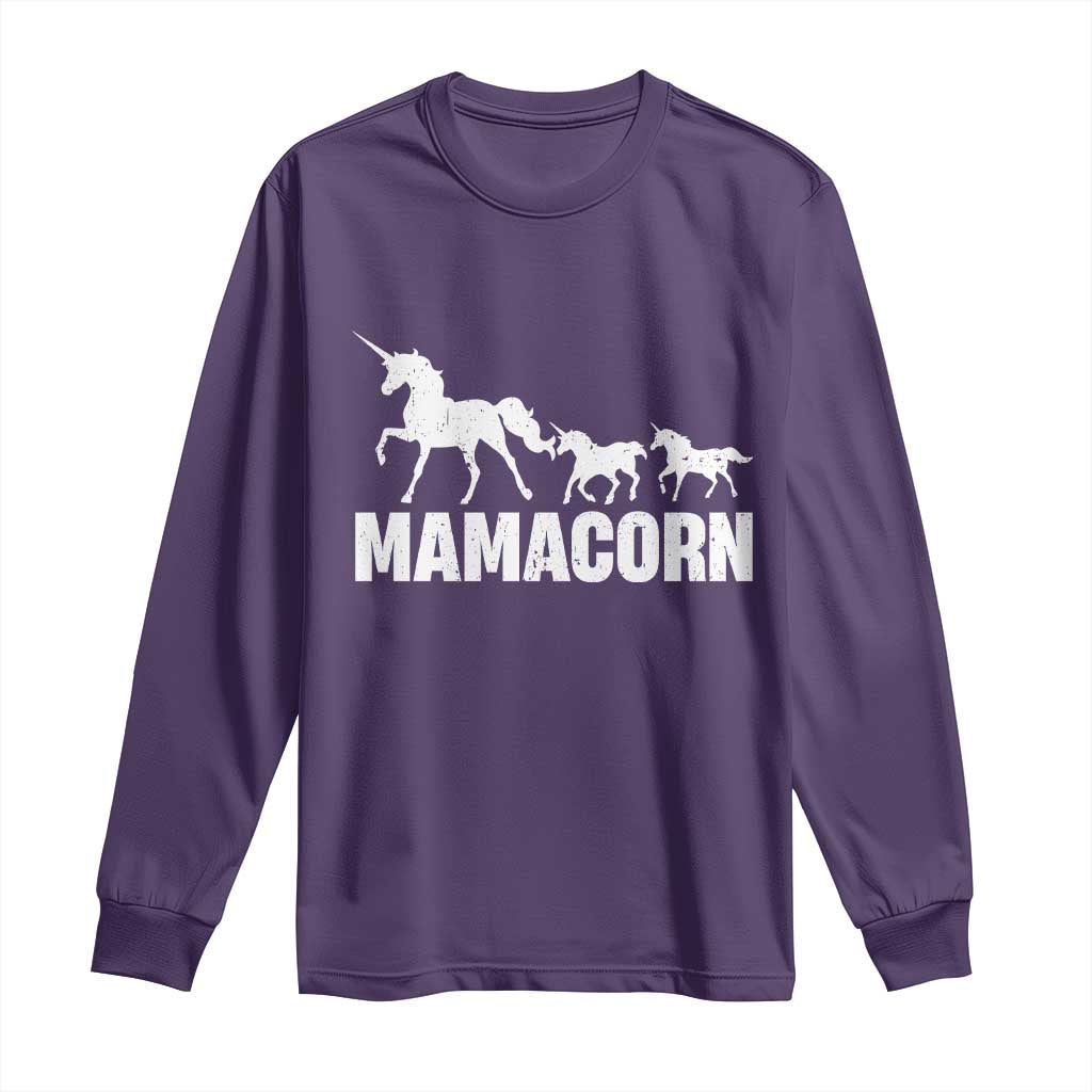 Funny Mama Unicorn Long Sleeve Shirt Mamacorn Mother's Day
