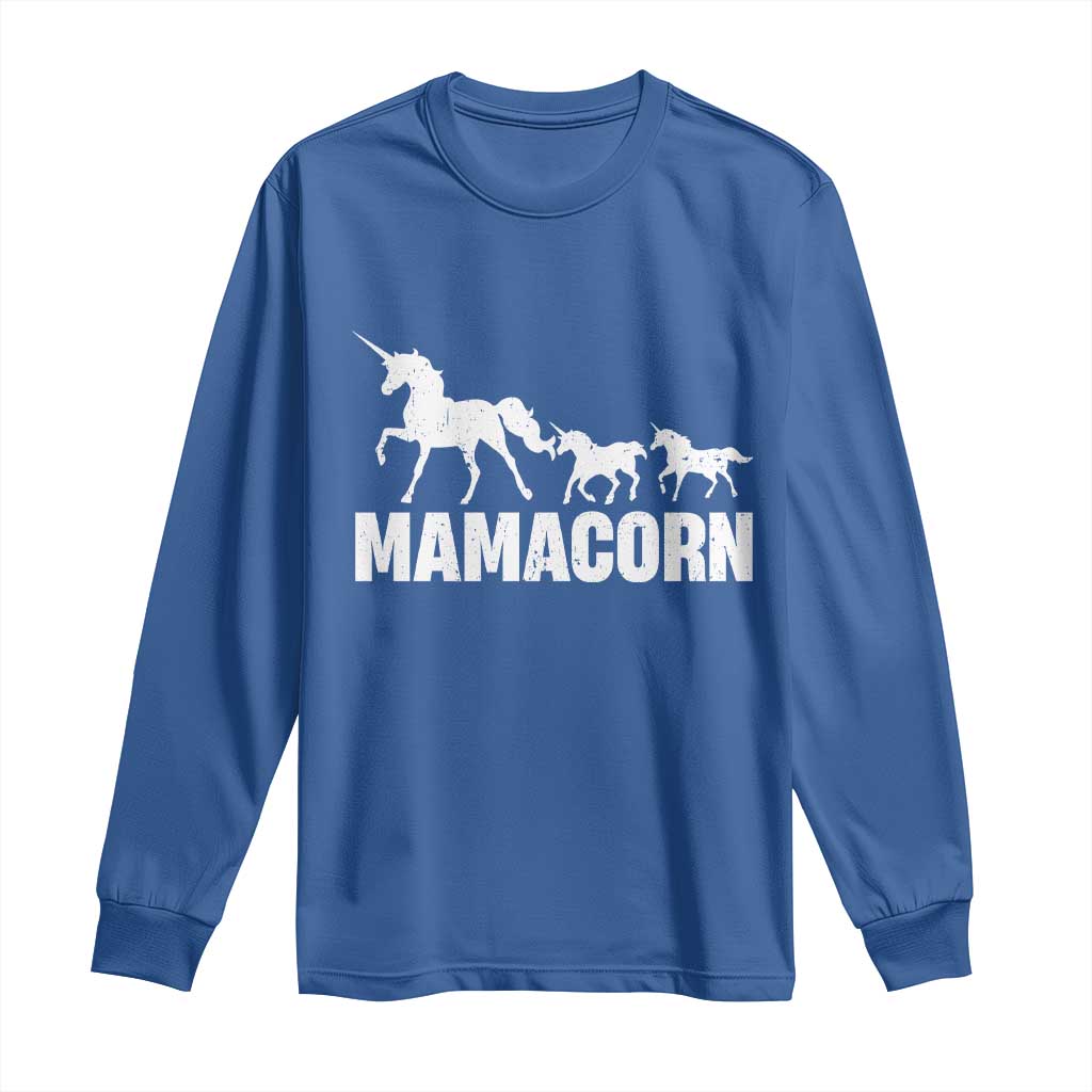 Funny Mama Unicorn Long Sleeve Shirt Mamacorn Mother's Day