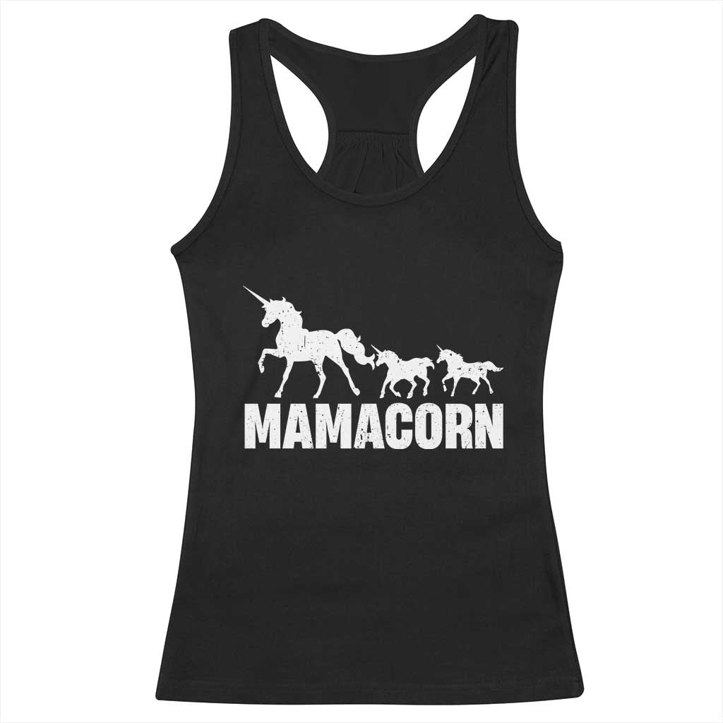 Funny Mama Unicorn Racerback Tank Top Mamacorn Mother's Day