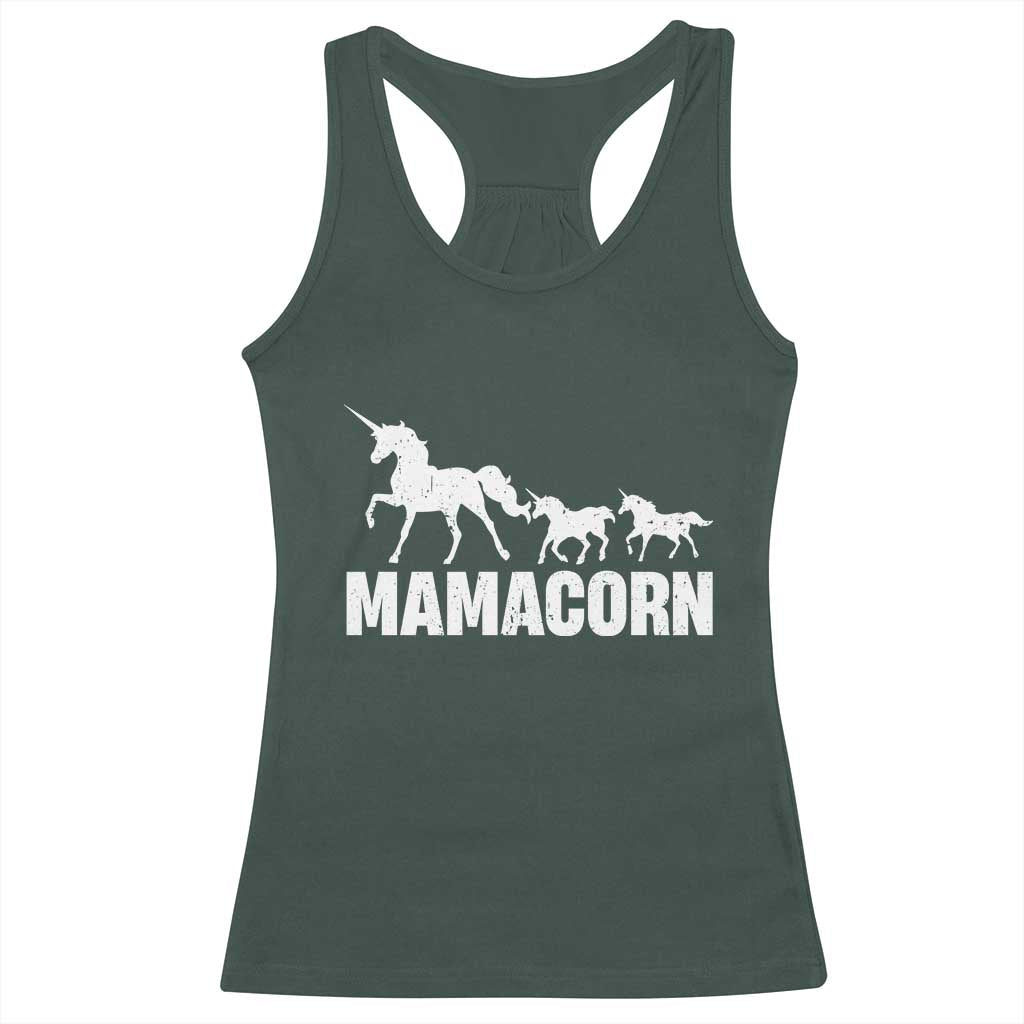 Funny Mama Unicorn Racerback Tank Top Mamacorn Mother's Day