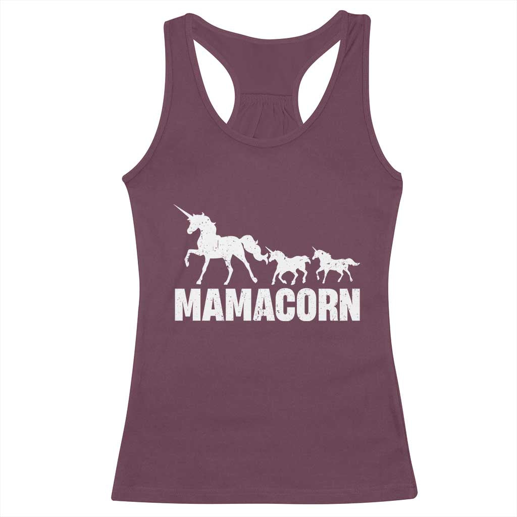 Funny Mama Unicorn Racerback Tank Top Mamacorn Mother's Day