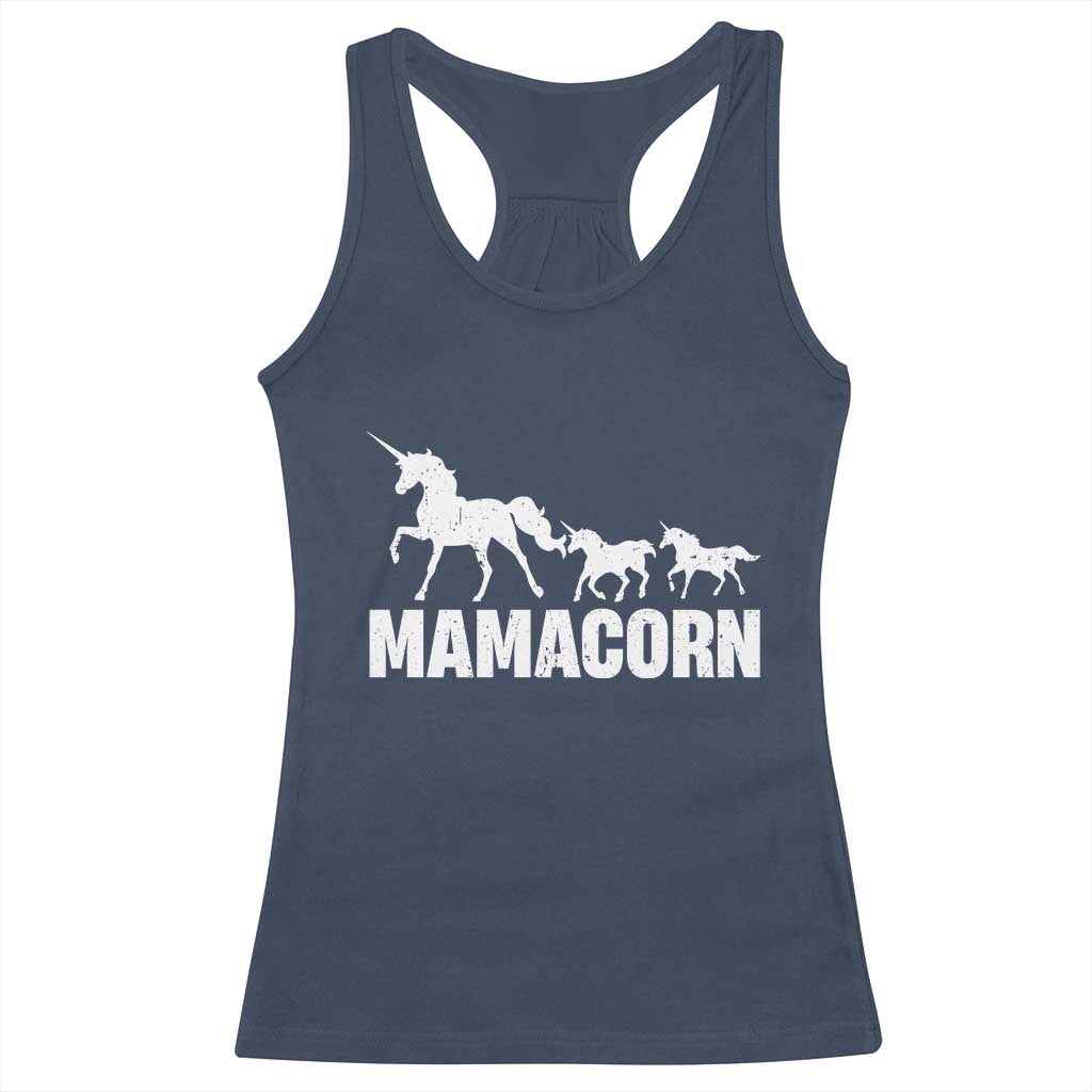 Funny Mama Unicorn Racerback Tank Top Mamacorn Mother's Day
