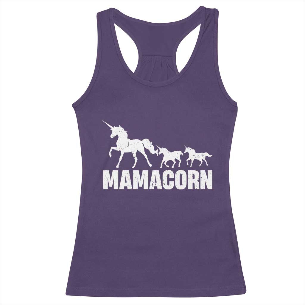 Funny Mama Unicorn Racerback Tank Top Mamacorn Mother's Day