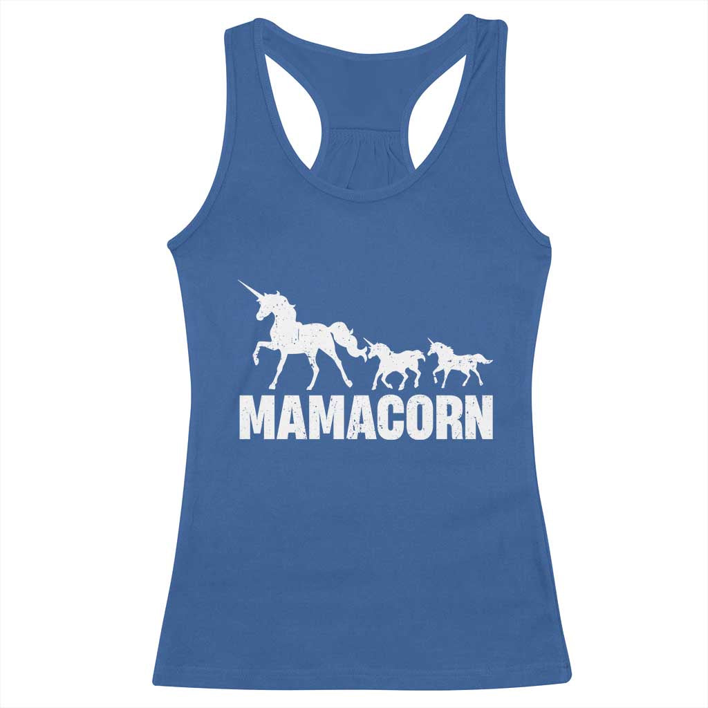 Funny Mama Unicorn Racerback Tank Top Mamacorn Mother's Day