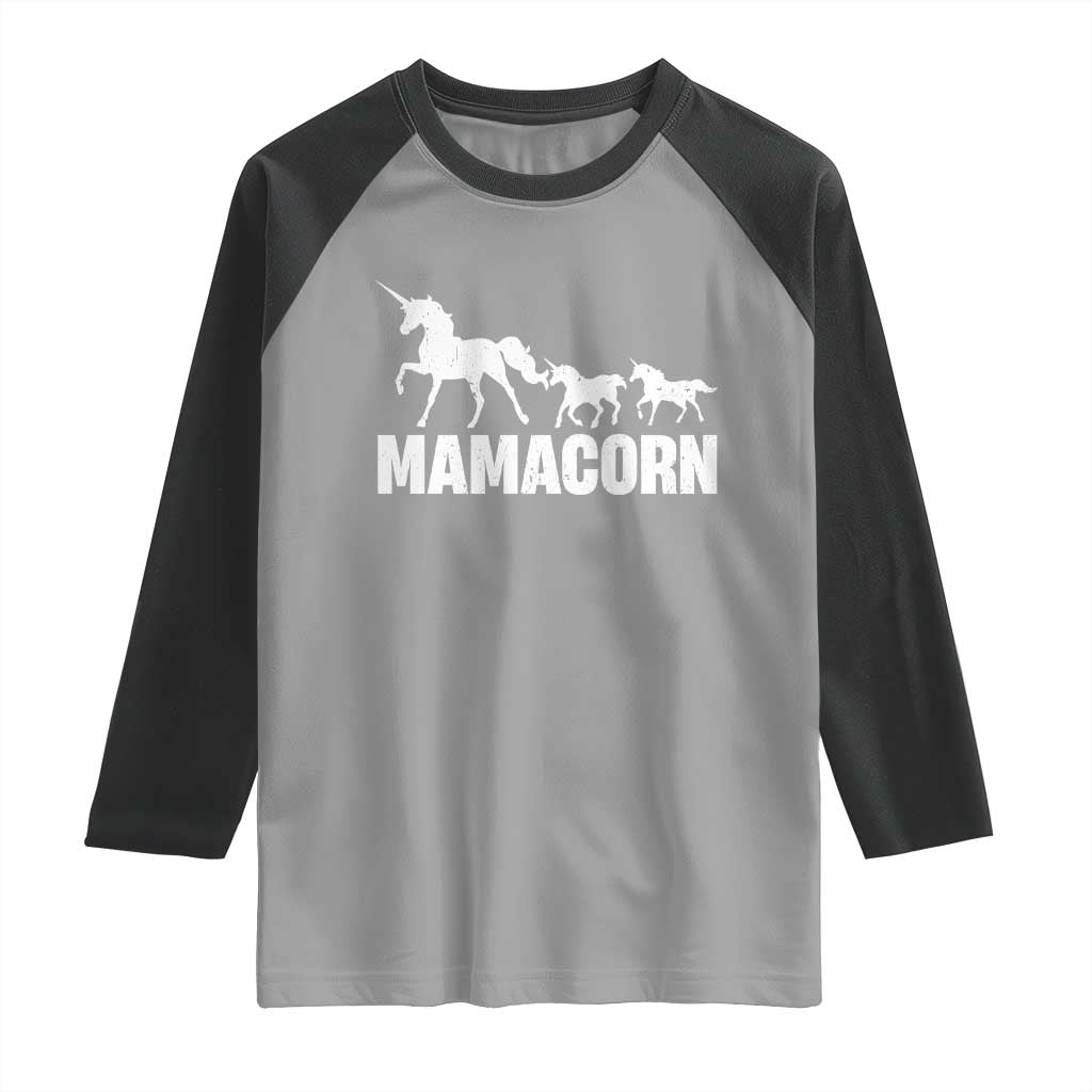 Funny Mama Unicorn Raglan Shirt Mamacorn Mother's Day