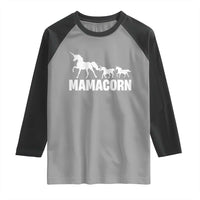 Funny Mama Unicorn Raglan Shirt Mamacorn Mother's Day