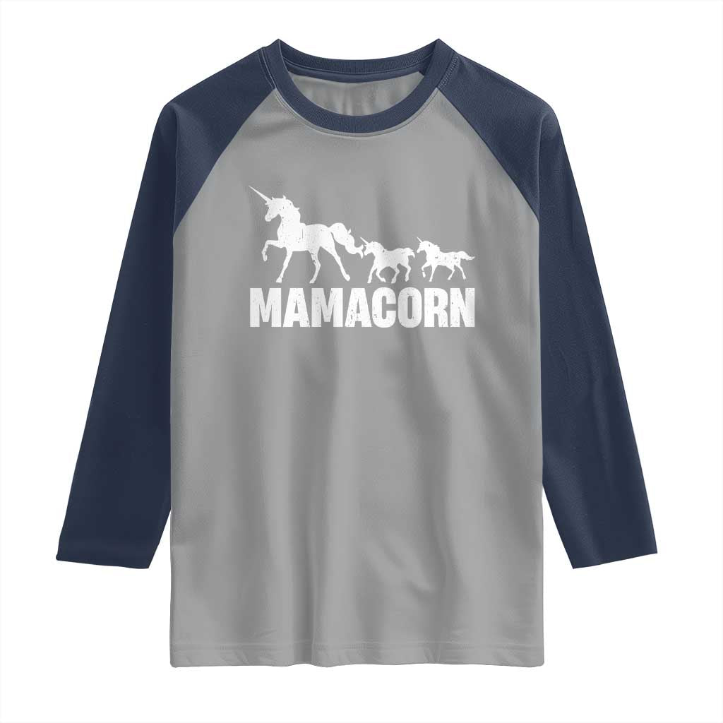 Funny Mama Unicorn Raglan Shirt Mamacorn Mother's Day