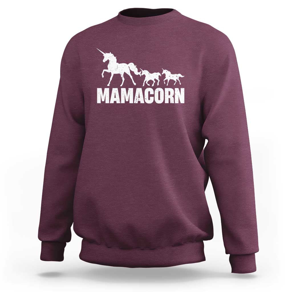 Funny Mama Unicorn Sweatshirt Mamacorn Mother's Day