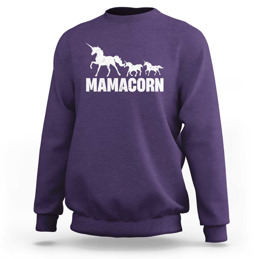 Funny Mama Unicorn Sweatshirt Mamacorn Mother's Day