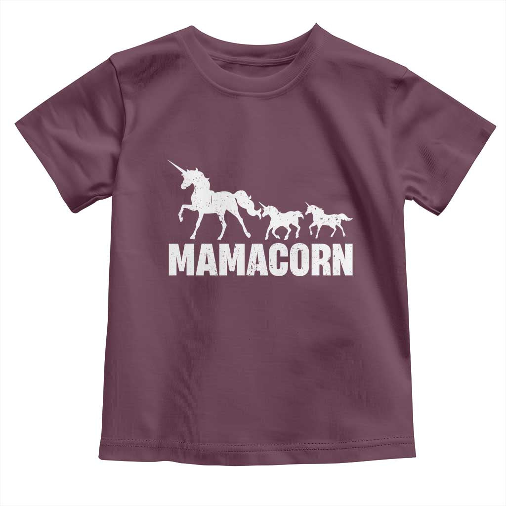 Funny Mama Unicorn Toddler T Shirt Mamacorn Mother's Day
