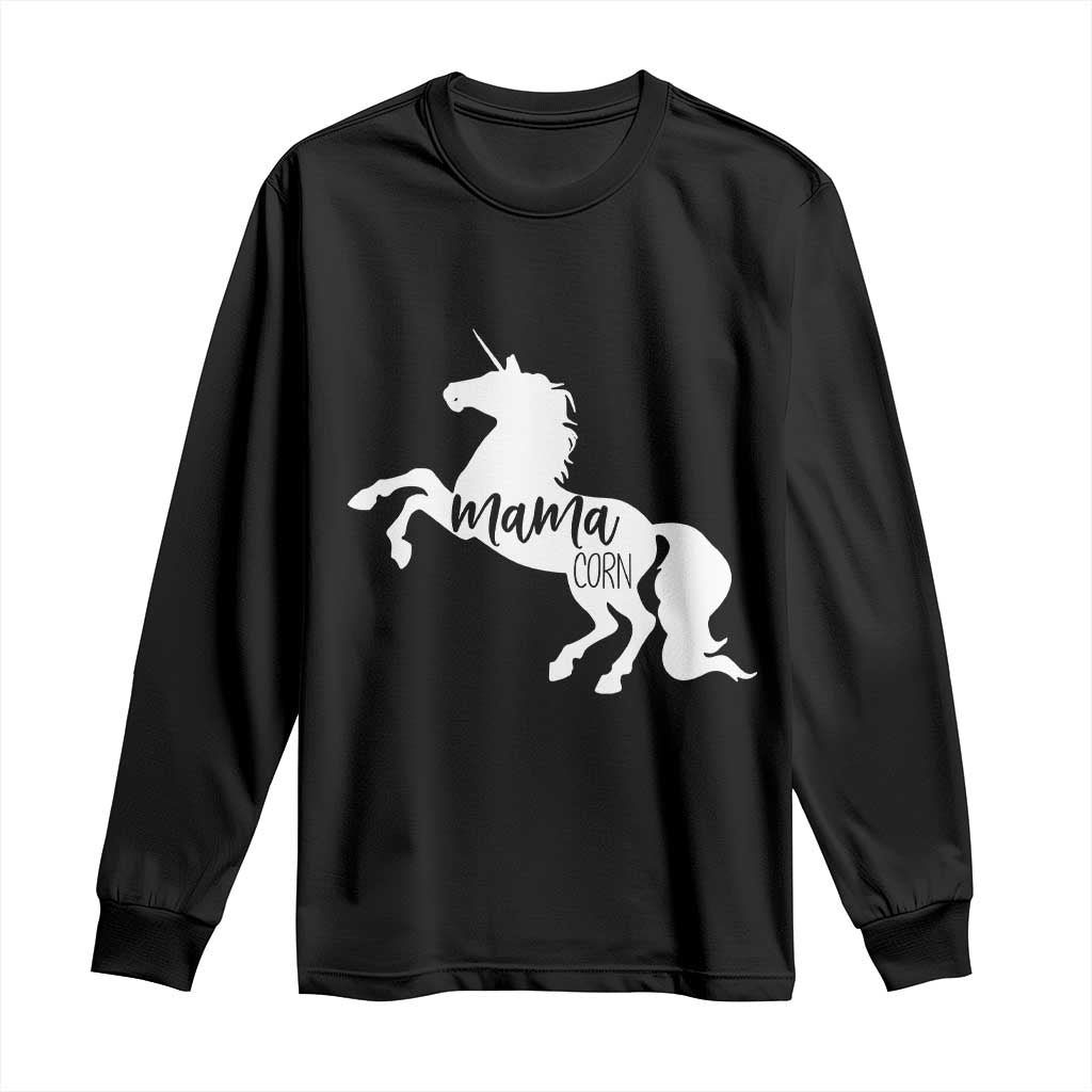 Funny Mama Unicorn Long Sleeve Shirt Mamacorn Mommy Mother's Day