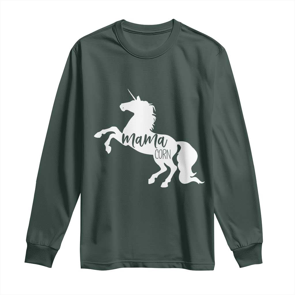 Funny Mama Unicorn Long Sleeve Shirt Mamacorn Mommy Mother's Day
