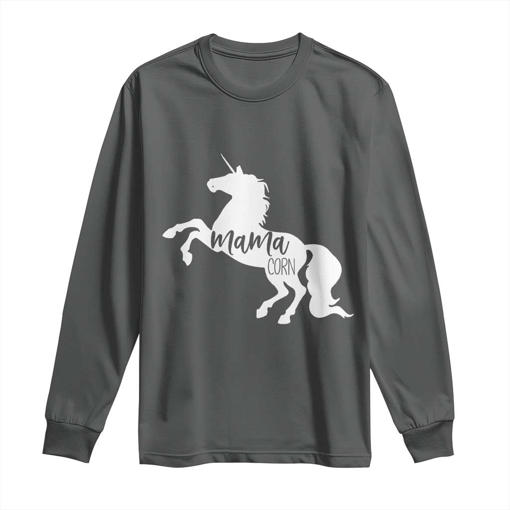 Funny Mama Unicorn Long Sleeve Shirt Mamacorn Mommy Mother's Day