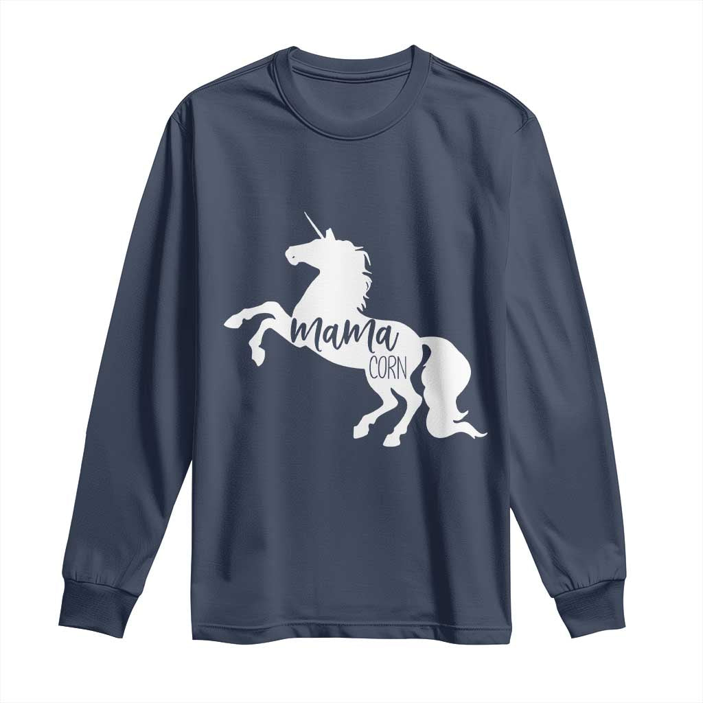 Funny Mama Unicorn Long Sleeve Shirt Mamacorn Mommy Mother's Day