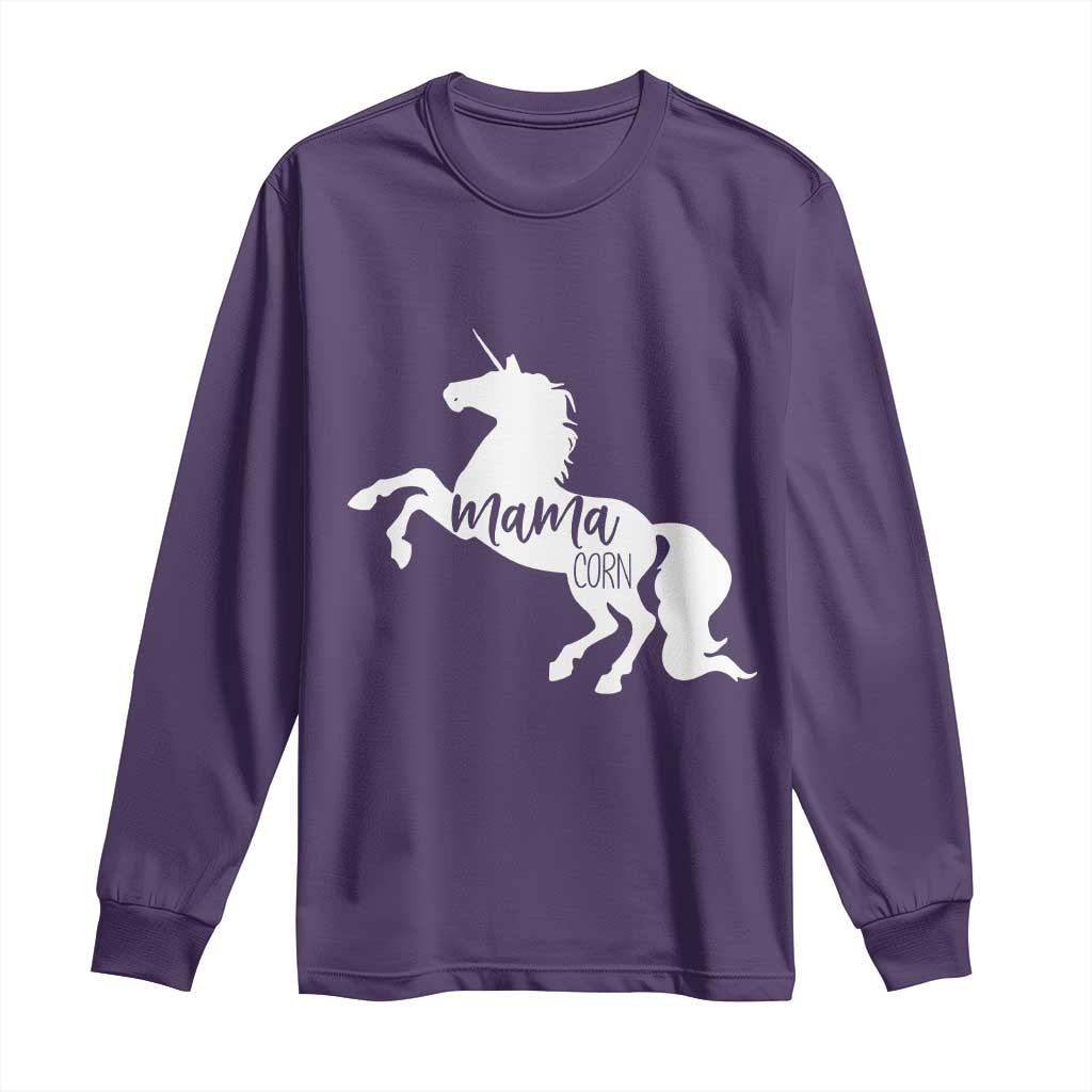 Funny Mama Unicorn Long Sleeve Shirt Mamacorn Mommy Mother's Day