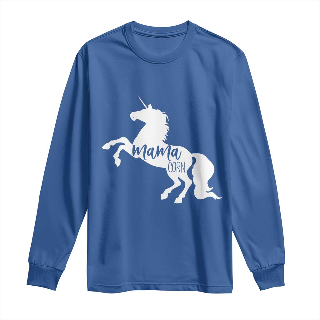 Funny Mama Unicorn Long Sleeve Shirt Mamacorn Mommy Mother's Day