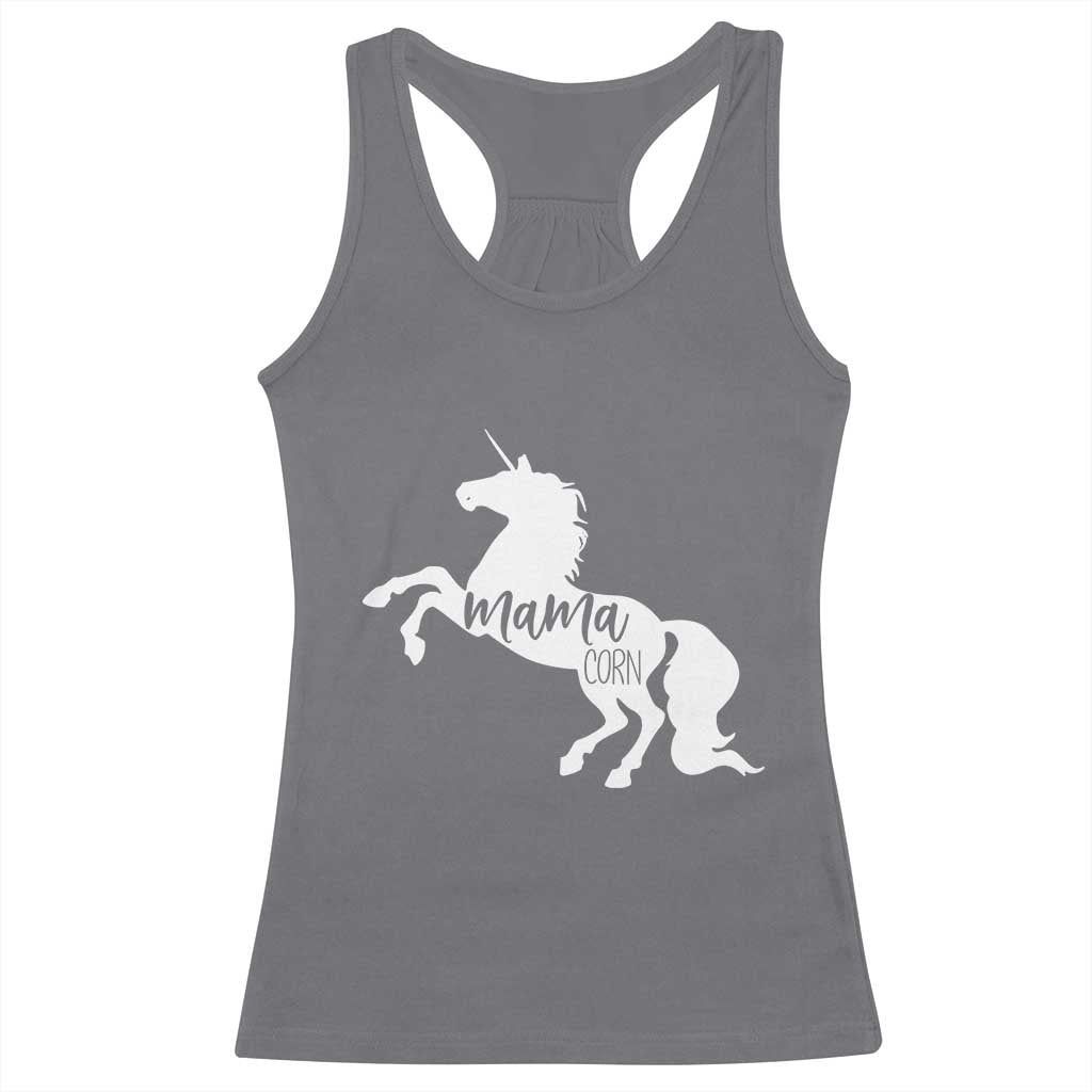 Funny Mama Unicorn Racerback Tank Top Mamacorn Mommy Mother's Day