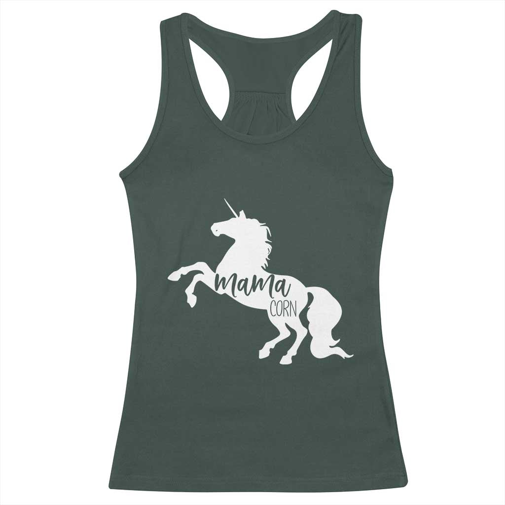 Funny Mama Unicorn Racerback Tank Top Mamacorn Mommy Mother's Day