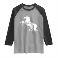 Funny Mama Unicorn Raglan Shirt Mamacorn Mommy Mother's Day