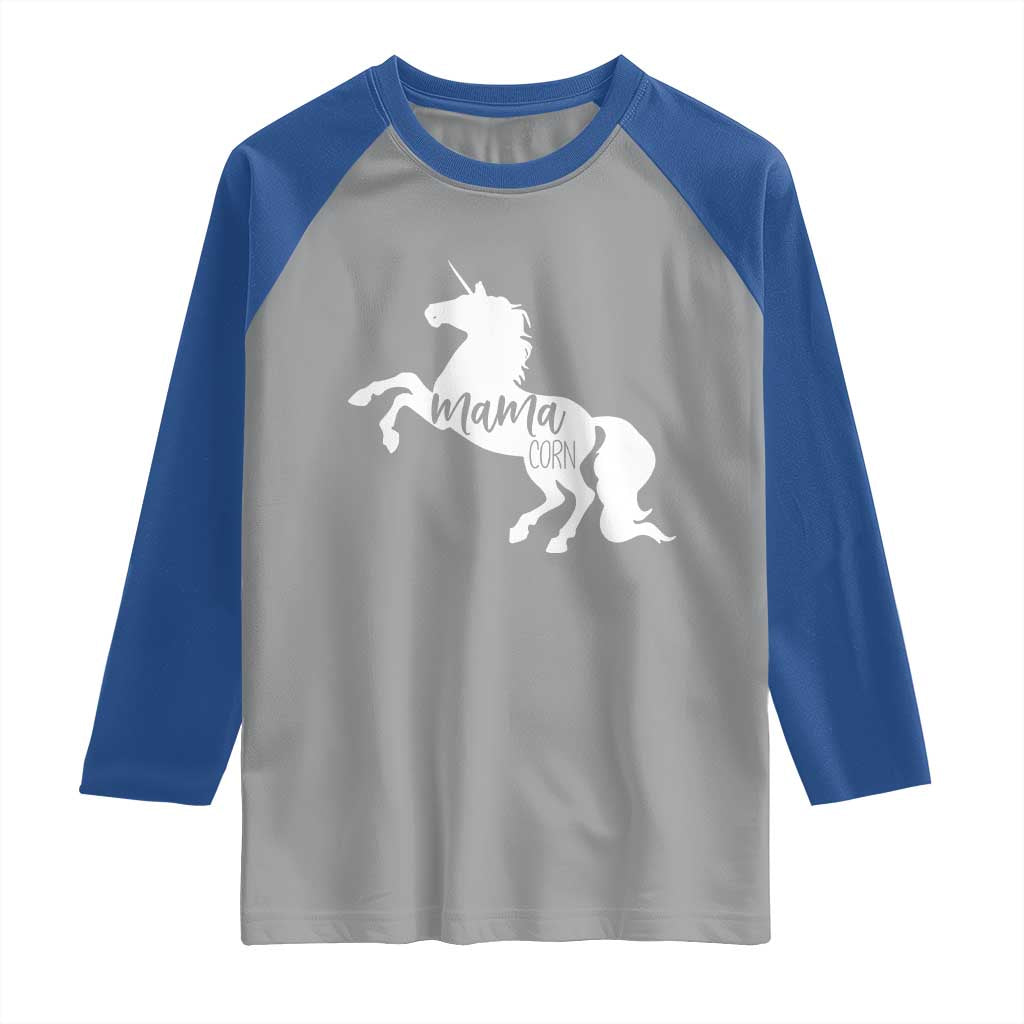 Funny Mama Unicorn Raglan Shirt Mamacorn Mommy Mother's Day