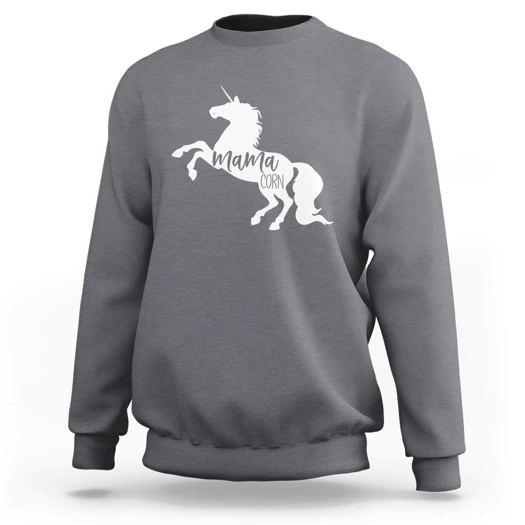 Funny Mama Unicorn Sweatshirt Mamacorn Mommy Mother's Day