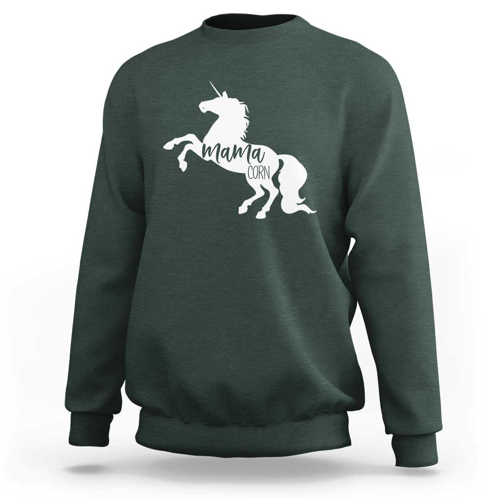 Funny Mama Unicorn Sweatshirt Mamacorn Mommy Mother's Day