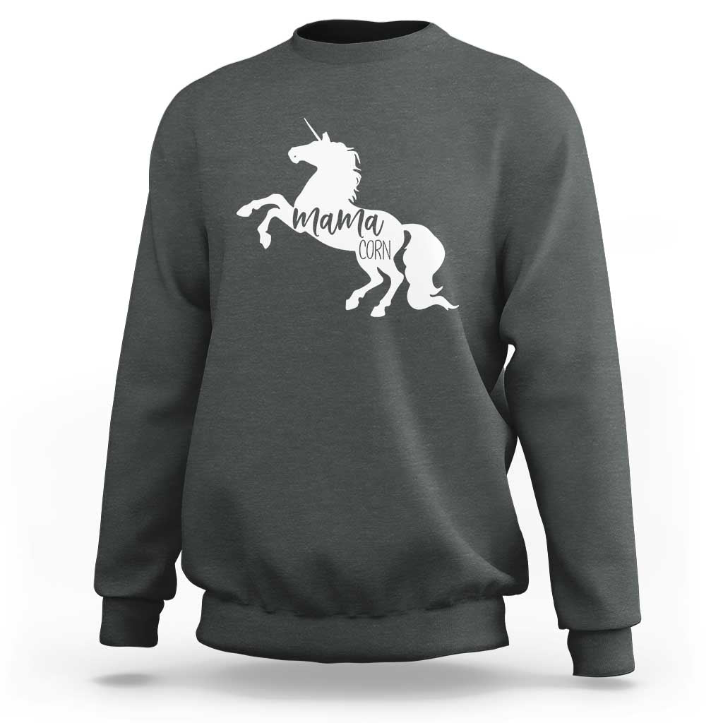 Funny Mama Unicorn Sweatshirt Mamacorn Mommy Mother's Day