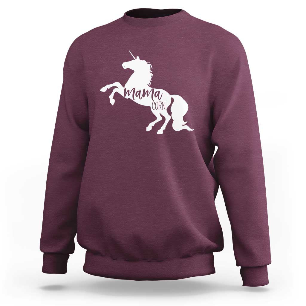Funny Mama Unicorn Sweatshirt Mamacorn Mommy Mother's Day