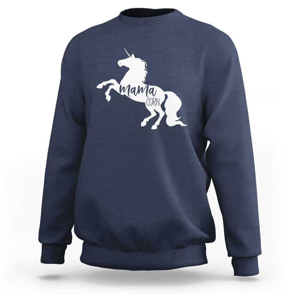 Funny Mama Unicorn Sweatshirt Mamacorn Mommy Mother's Day