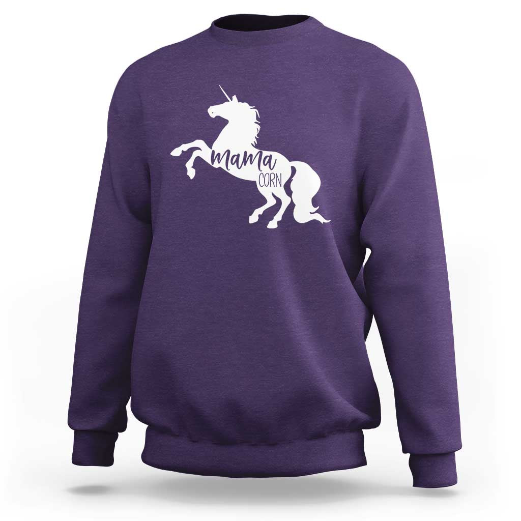 Funny Mama Unicorn Sweatshirt Mamacorn Mommy Mother's Day