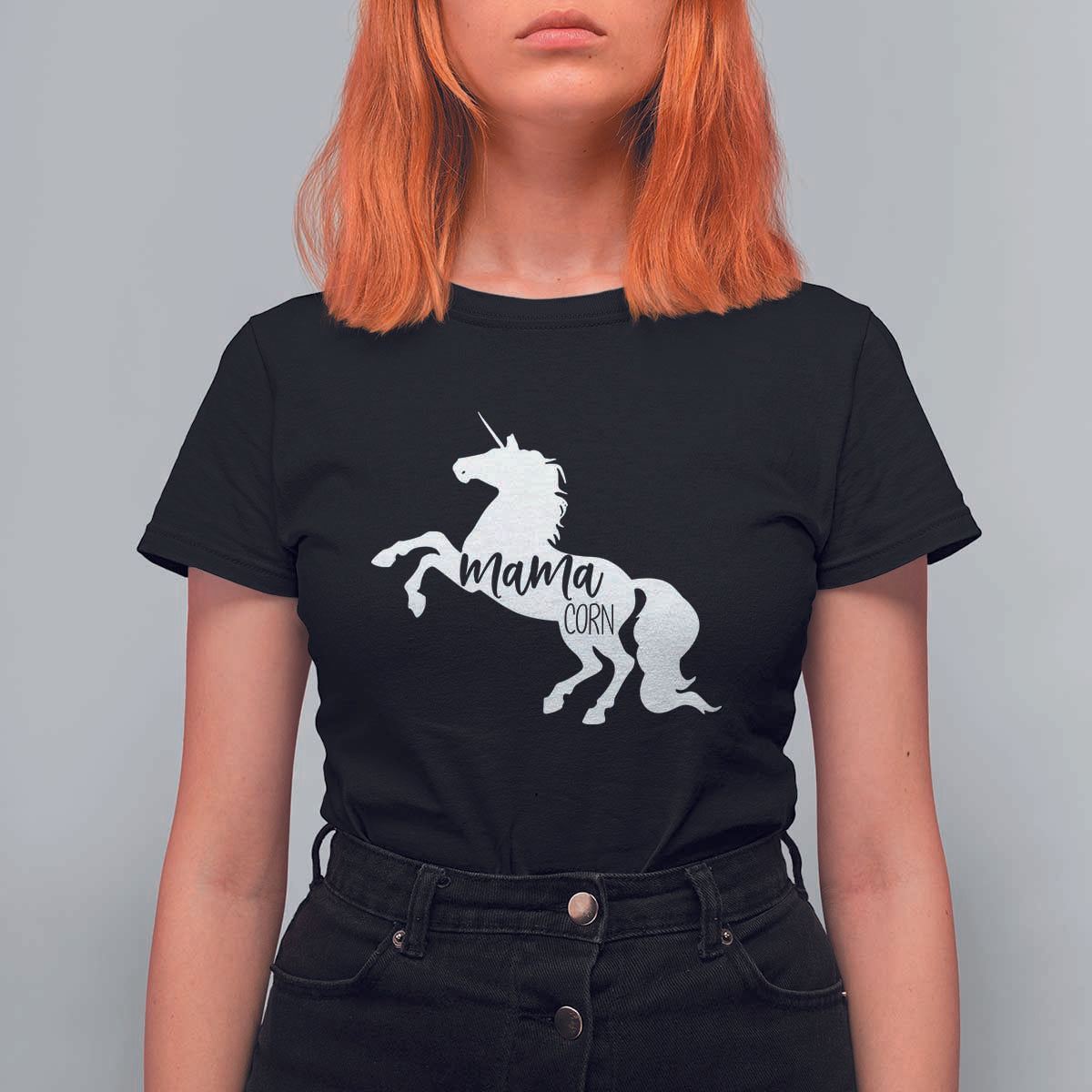 Funny Mama Unicorn T Shirt For Women Mamacorn Mommy Mother's Day