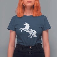 Funny Mama Unicorn T Shirt For Women Mamacorn Mommy Mother's Day