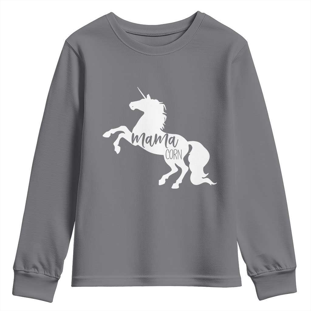 Funny Mama Unicorn Youth Sweatshirt Mamacorn Mommy Mother's Day