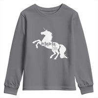 Funny Mama Unicorn Youth Sweatshirt Mamacorn Mommy Mother's Day