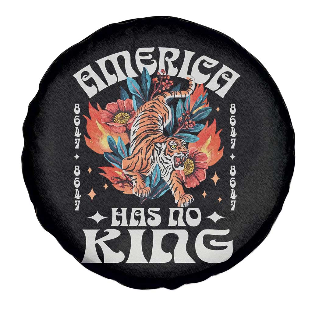 Funny America Has No King 8647 Spare Tire Cover Vintage Boho Orange Tiger