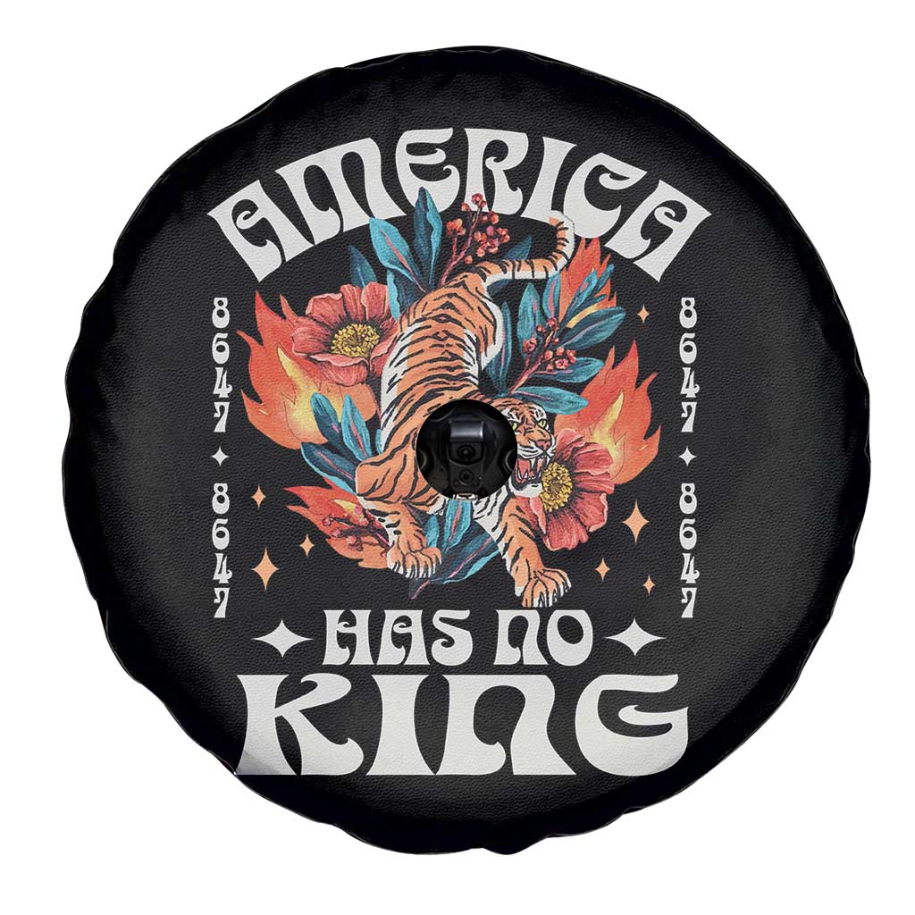 Funny America Has No King 8647 Spare Tire Cover Vintage Boho Orange Tiger