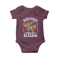 Funny America Has No King 8647 Baby Onesie Vintage Boho Orange Tiger