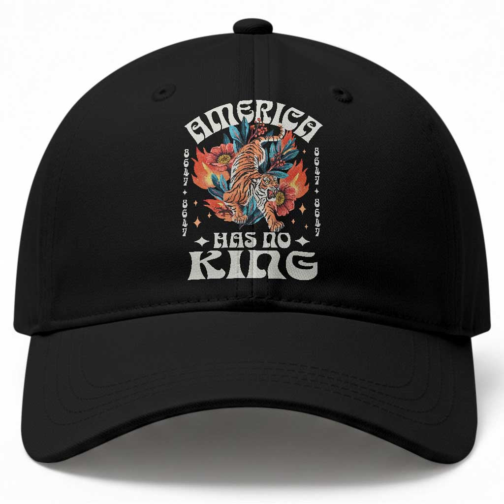 Funny America Has No King 8647 Baseball Cap Vintage Boho Orange Tiger