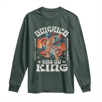 Funny America Has No King 8647 Long Sleeve Shirt Vintage Boho Orange Tiger